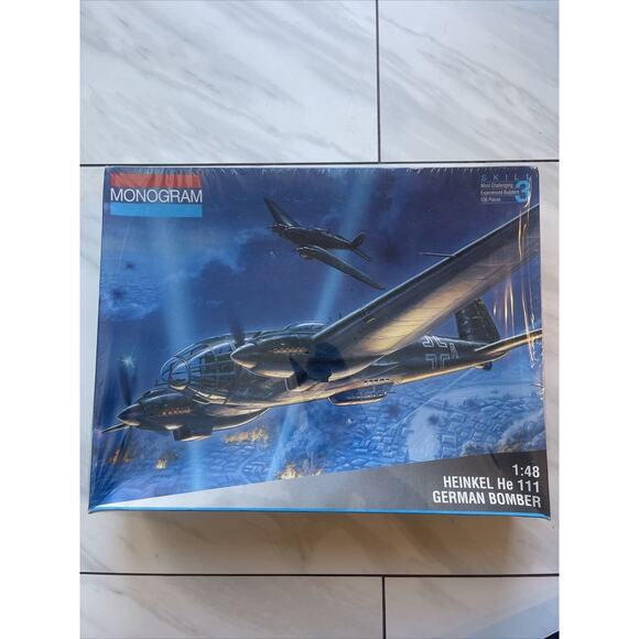 1/48 Monogram Heinkel He-111 German Bomber Skill Level 3 5509 Shrink Wrapped - Picture 1 of 8